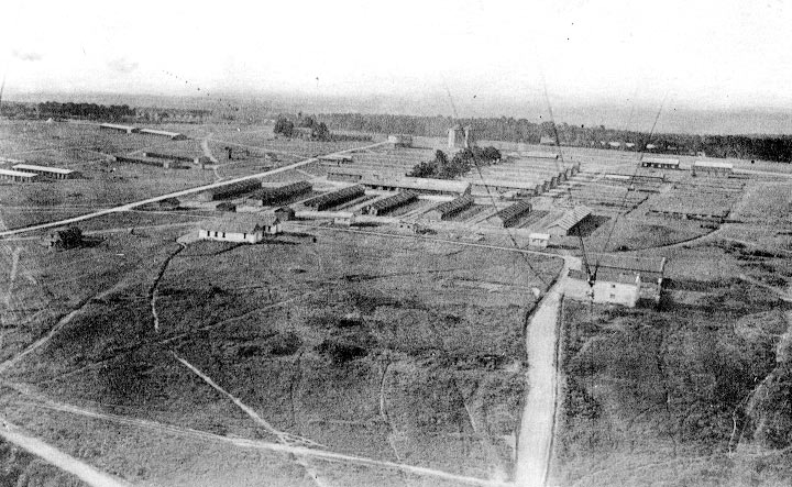 Vue du vieux camp en 1914 à partir d’un ballon captif