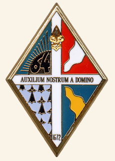 Insigne du 64e RI, datant de 1990