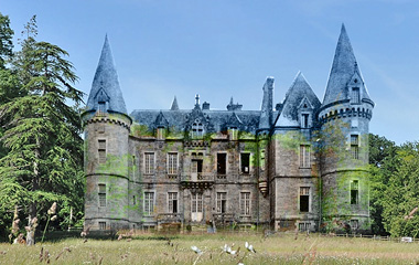 Le château du Bois du Loup, façade Sud