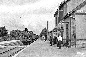 Gare de Guer dans les années 1930